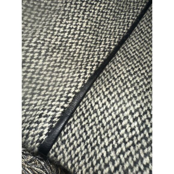 NWT Lauren Ralph Lauren Women’s Tweed Wool Leather Trim-A Line Midi Skirt $130 - Picture 3 of 7